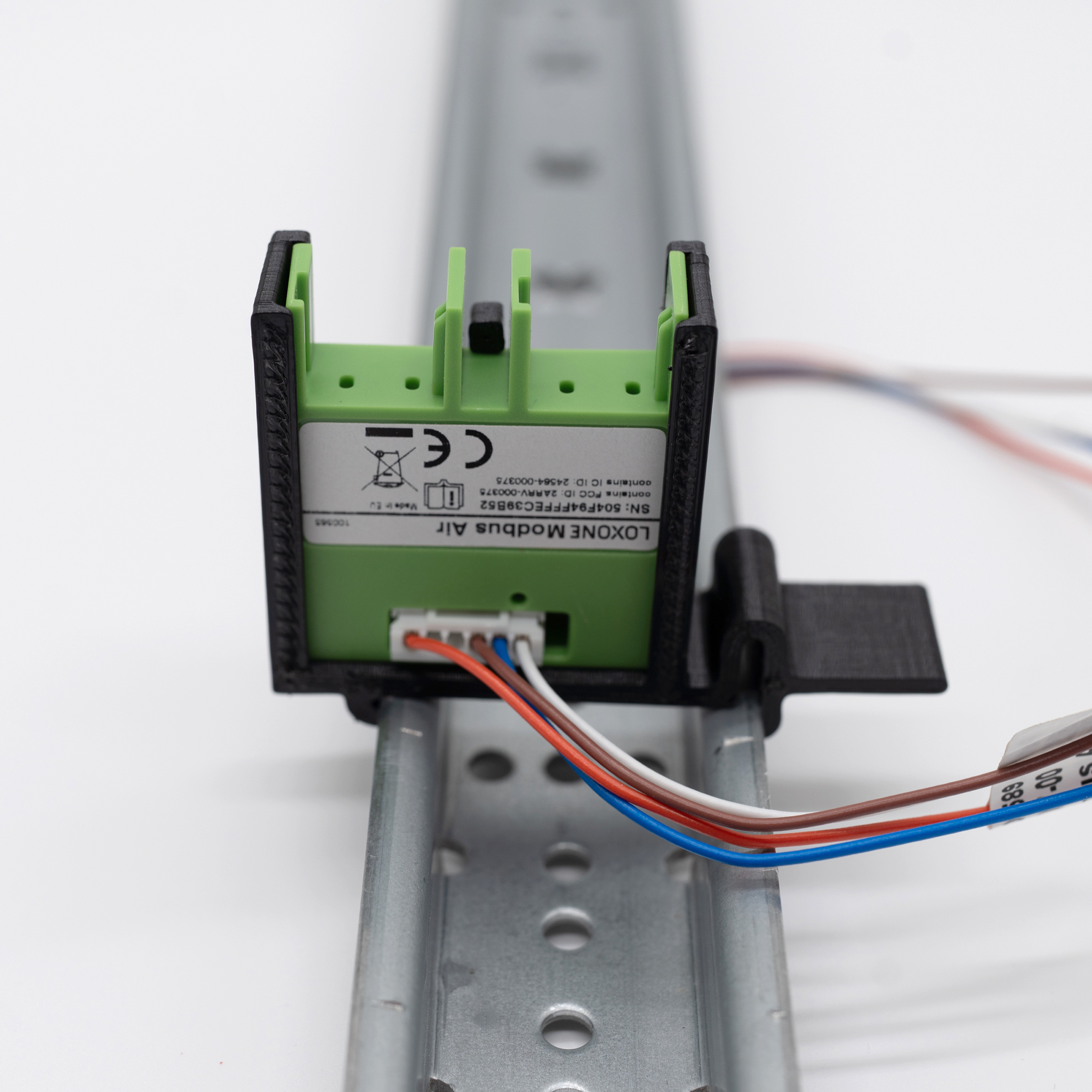 Hutschienen-Adapter für Loxone – Anthrazit